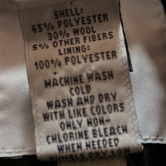 Gap wool blend tie at waist button up jacket - Picture 4 of 4